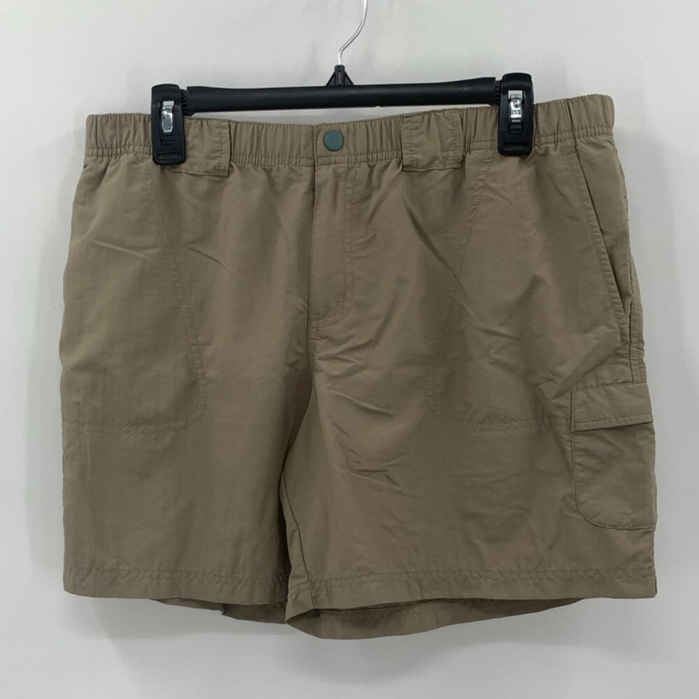Columbia Cargo Shorts Adults L Tan Lightweight Nylon Fishing Hiking Pockets